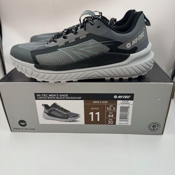 Hi-Tec Men’s Castle Rock Black Microchip Hiking Shoes Size 11 Trail Outdoor main image 10